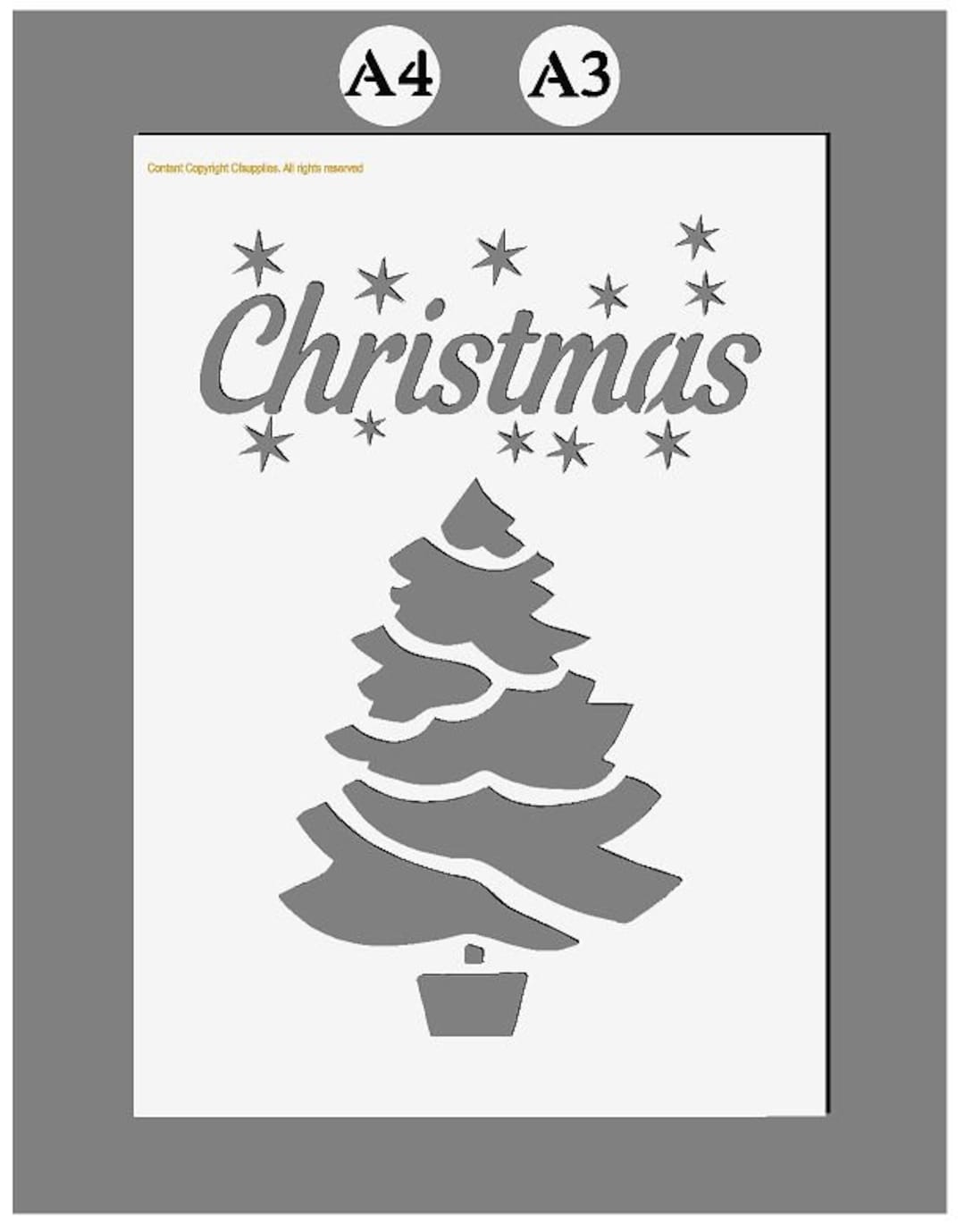 Mylar Stencils Christmas Stencil A3/A4 Sheet Sizes Thick 190