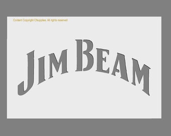 Jim Beam Mylar Stencil  in A3/A4/A5 sheet sizes Thicker 190 micron reusablePainting Airbrush Decor