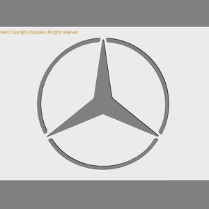 Mercedes logo Mylar Stencil  in A3/A4/A5 sheet sizes Thicker 190 micron reusablePainting Airbrush Decor