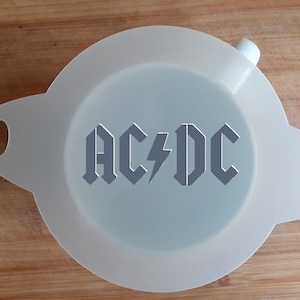 AC/DC Mylar Stencil: 110mm Cookie, Cake, Coffee Duster