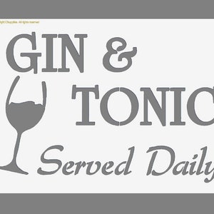 Shabby Chic French Vintage Stencils &#39;Gin & Tonic&#39; in A3/A4/A5 sheet sizes (#251) 190 microncraft Art Painting Airbrush Decor