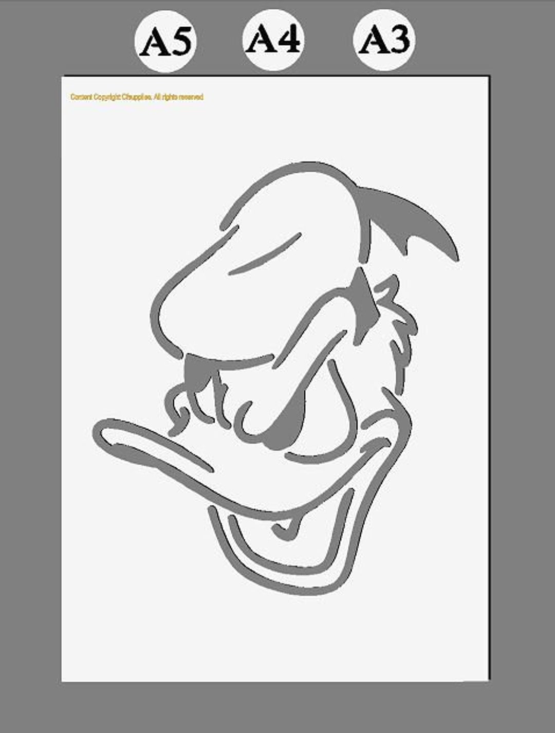 Cartoon Character Theme Polyester Stencils in A3/A4/A5 Sheet Sizes 190 ...