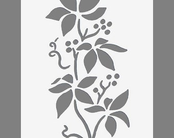 Flower | Vintage French Stencil | Shabby Chic Paint Stencil for Walls, Fabrics, Furniture, Reusable, Washable A5/A4/A3 stencil sizes (f18)