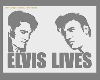 Plantilla de Elvis Presley: icono pop reutilizable, arte y decoración