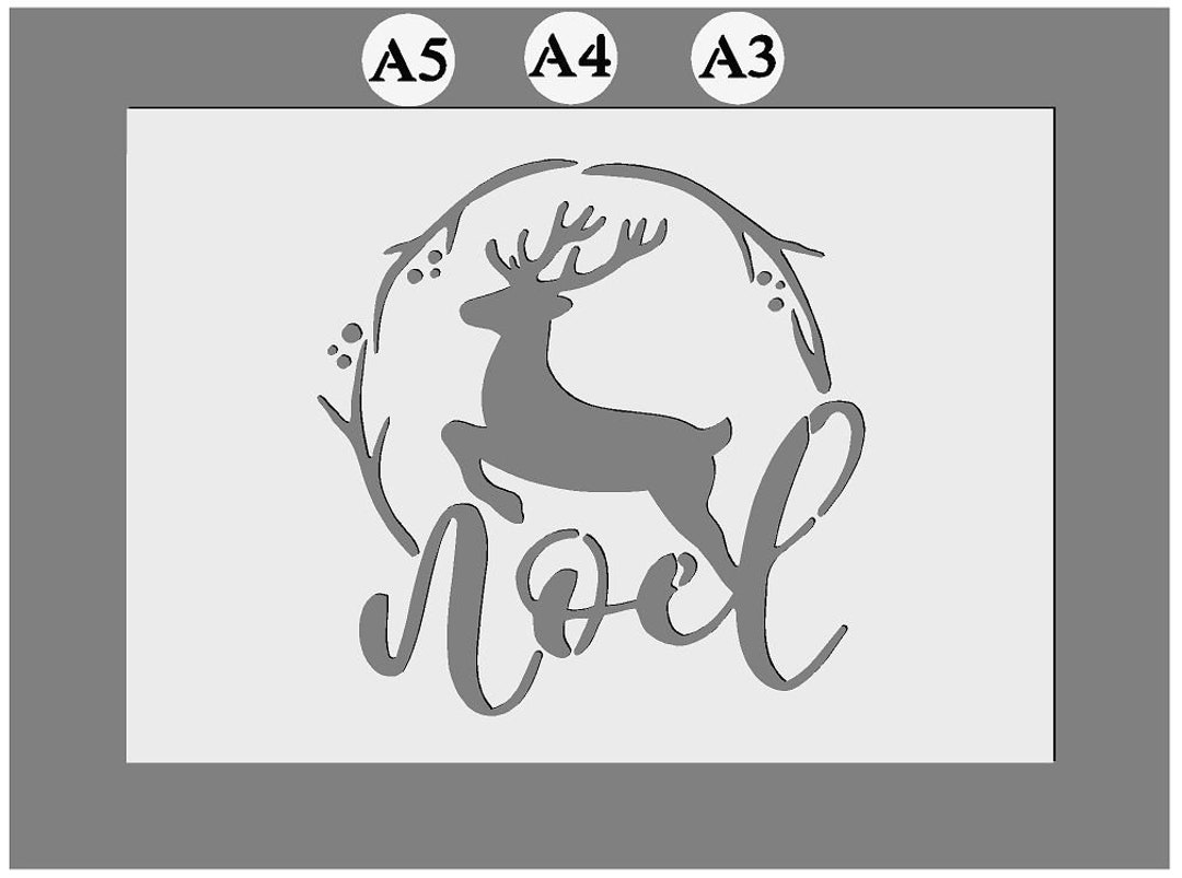 Mylar Stencils Noel Christmas Stencil A3/A4 Sheet Sizes Etsy UK