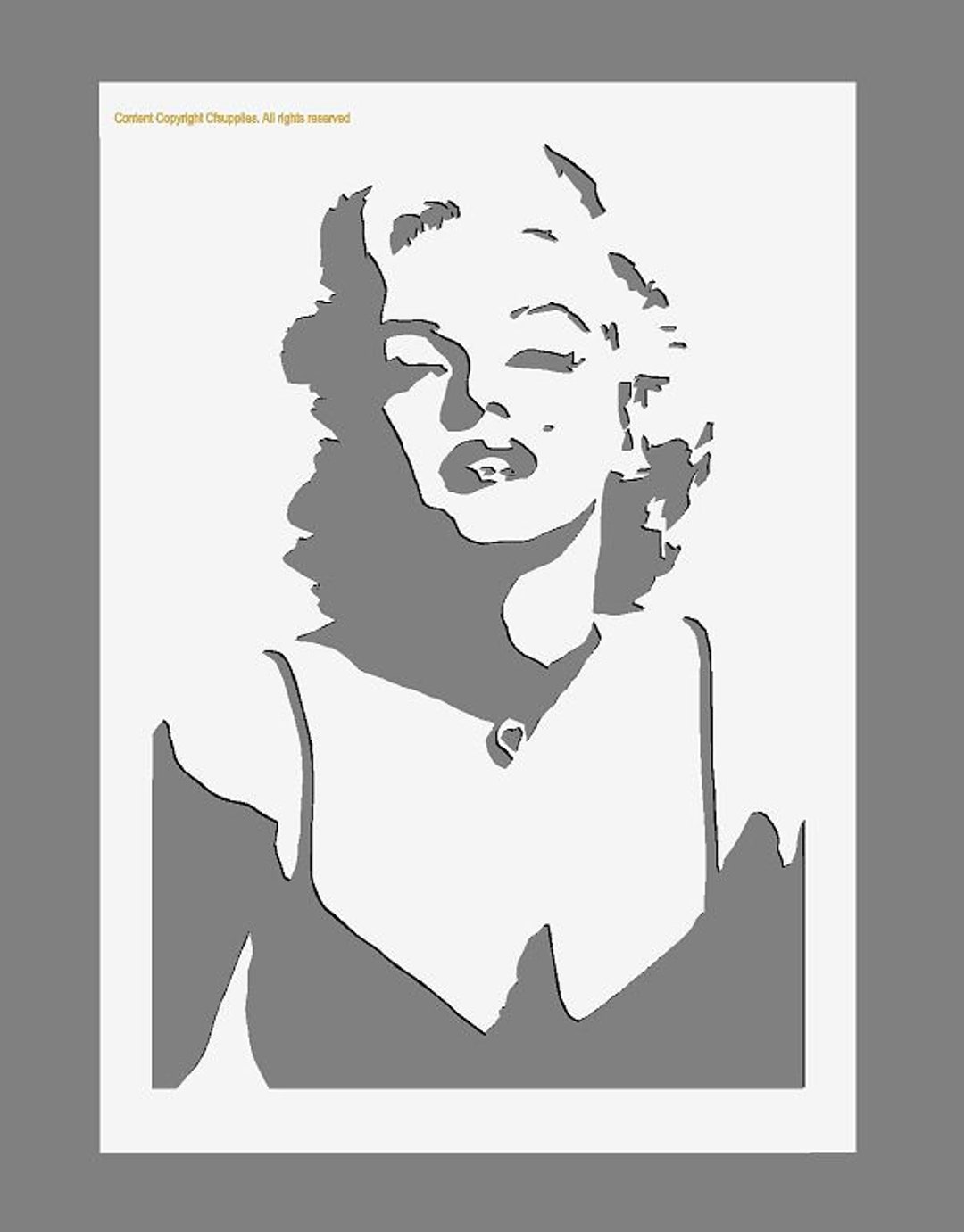 Pop Icon Stencils in A3/A4/A5 Sheet Sizes Thicker 190 Micron ...