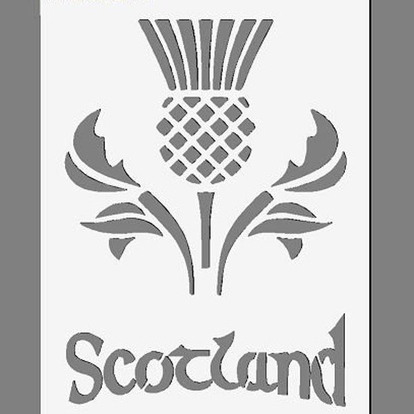 Scottish Thistle Mylar Stencil in A3/A4/A5 sheet sizes Thicker 190 micron reusable Painting Airbrush Decor