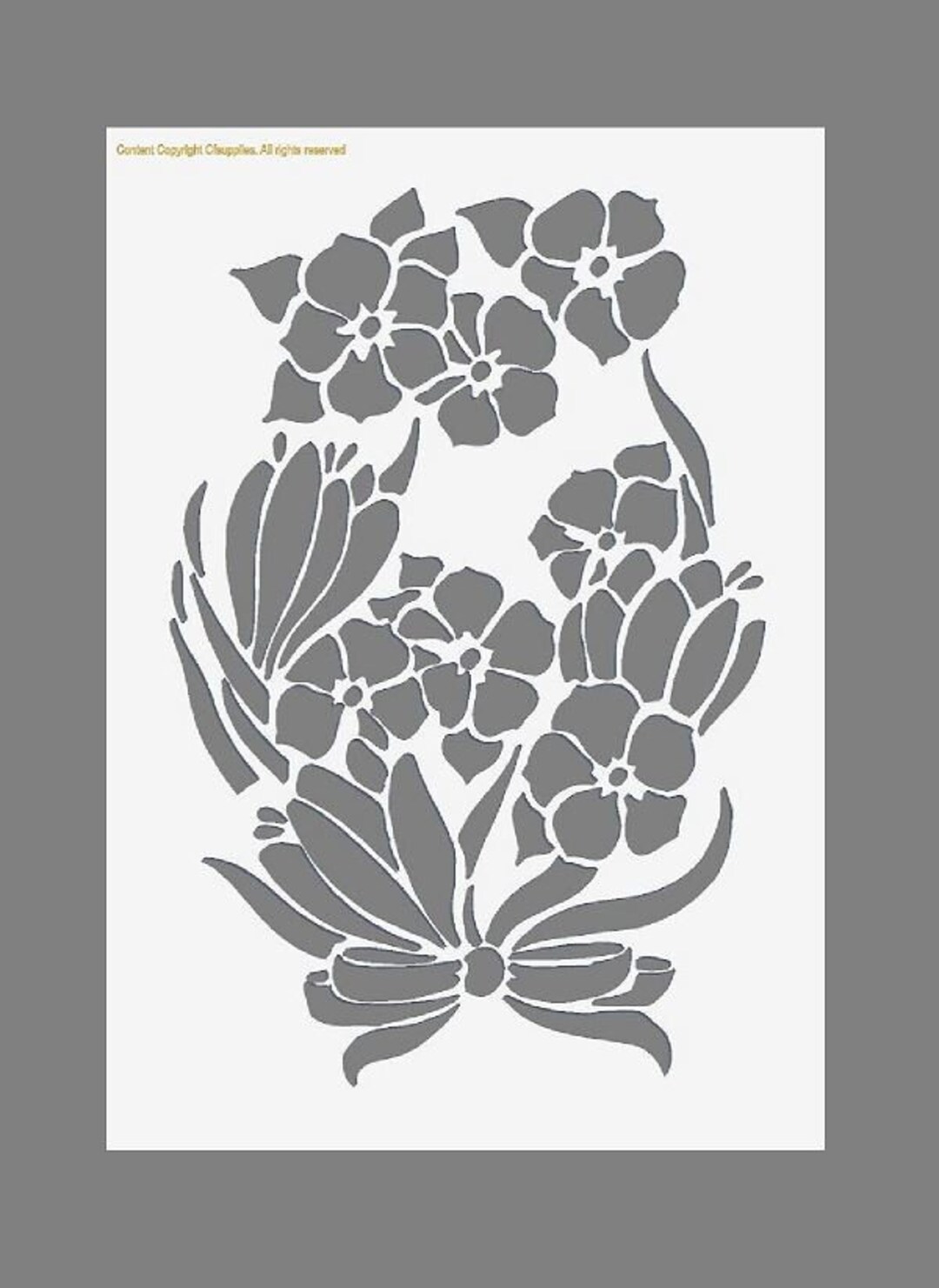 Vintage French Stencil Shabby Chic Paint Stencil for Walls, Fabrics