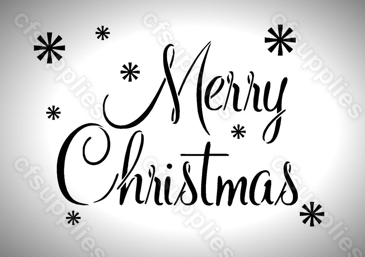 Mylar Stencils Merry Christmas A3/A4/A5 sheet sizes | Etsy