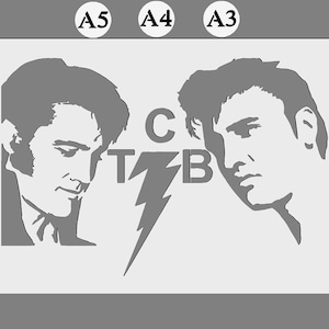 Pop Icon (TCB) in A3/A4/A5 sheet sizes Thicker 190 micron reusable Painting Airbrush Decor Wall Art Craft Stencils