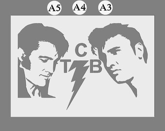 Plantilla de Elvis Presley: TCB Pop Icon, reutilizable, 190 micras (A3/A4/A5)