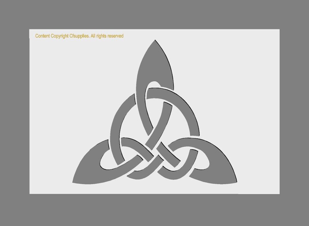 Celtic Trinity Knot Stencil in A3/A4/A5 Sheet Sizes Thicker 190 Micron