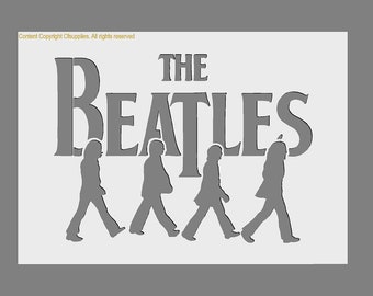Pop icon logoLogo Mylar Stencil &#39;Abbey Road Zebra Crossing&#39; in A3/A4/A5 sheet sizes Thicker 190 micron reusable Painting Airbrush Decor