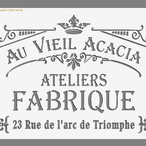 Vintage French Stencil | Shabby Chic Paint Stencil for Walls, Fabrics, Furniture, Reusable, Washable A5/A4/A3 stencil sizes 190 micron (142)