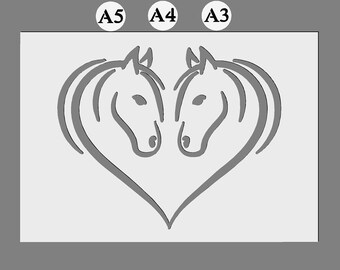 12 Pochoirs Cheval Avec Pinceau – Motifs Animaux Pour Décoration Murale Et Tissu