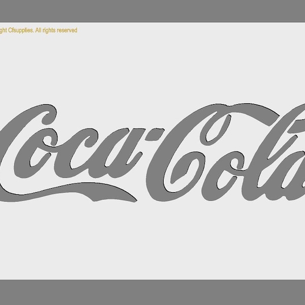 Pochoir Mylar Coca Cola en feuilles A3/A4/A5 Plus épaisses, 190 microns, peinture réutilisable, artisanat d'art bricolage