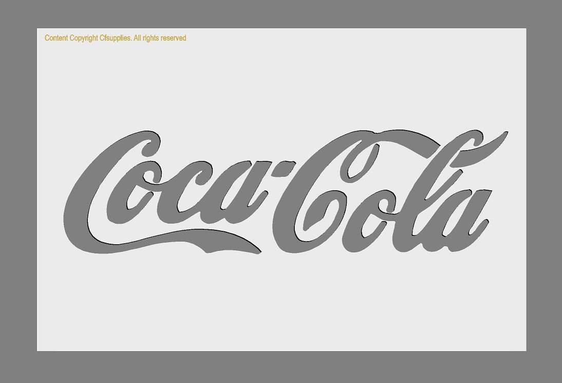Coca Cola Mylar Stencil in A3/A4/A5 Sheet Sizes Thicker 190 Micron Reusable Painting Art Craft DIY - Etsy