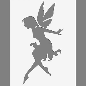 Fairy Stencil | Mylar Stencil for Walls, Fabrics, Furniture, Nurseries, Bedrooms, Reusable, Washable A5/A4/A3 Stencil Sizes 190 micron (8)