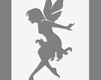 Fairy Stencil | Mylar Stencil for Walls, Fabrics, Furniture, Nurseries, Bedrooms, Reusable, Washable A5/A4/A3 Stencil Sizes 190 micron (8)