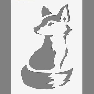 Stencil in plastica Mylar a forma di volpe carina in fogli A3/A4/A5, spessore 190/250 micron, modello riutilizzabile per biscotti da parete fai da te