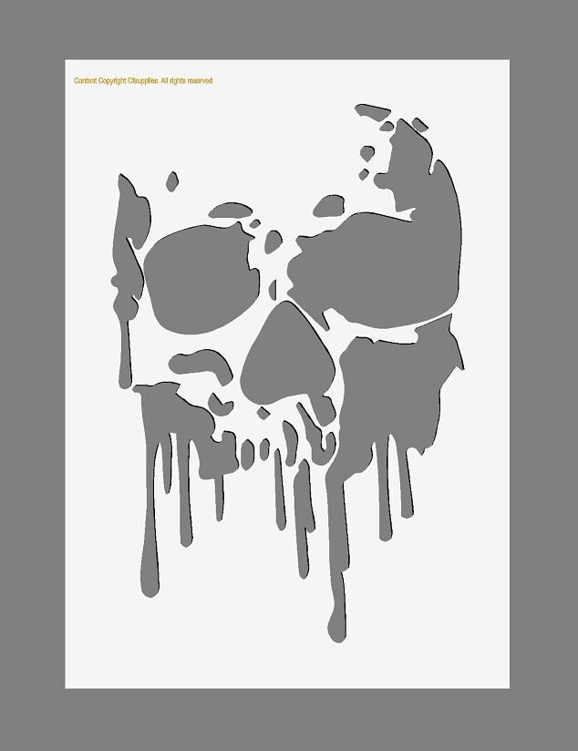 Rose Skull Stencil Harley Davidson Emblem Best Vinyl Large Crossbones Airbrush Stencils & Templates for Painting on Wood, Canvas, Garage Wall, -S (9