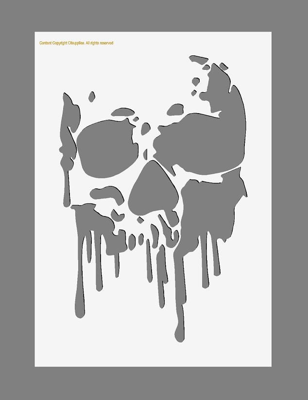 Small Skull Stencil - Etsy