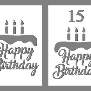 Personalised  Happy Birthday Mylar Stencils | Custom Add age | A3/A4/A5 sheet sizes | 190 micron