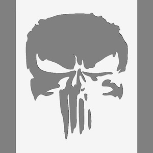 Skull Stencil, Skull Stencils, Reusable Stencils for Painting, 8.5x11 inch,  Perfect Stencils for Painting on Wood - Punisher Stencil - Skull Stencils