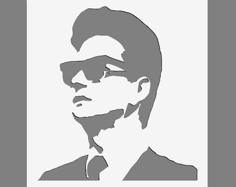 Roy Orbison Stencils  in A3/A4/A5 sheet sizes Thicker 190 micron reusablecraft Art Painting Airbrush Decor Painting Airbrush Decor