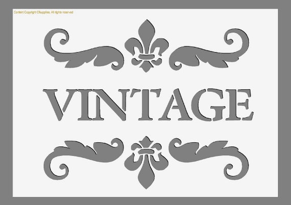 Shabby Chic French Vintage Floral Stencils in A3/A4/A5 Sheet 