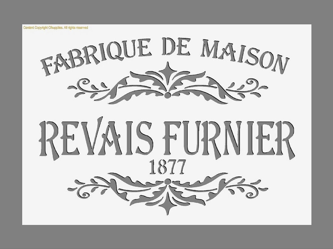 Vintage French Stencil Shabby Chic Paint Stencil for Walls, Fabrics