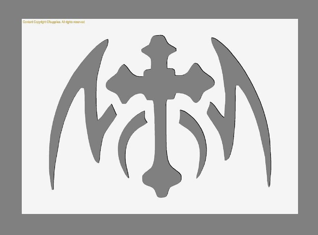 Gothic Cross Stencil in A3/A4/A5 Sheet Sizes | Thicker 190 Micron ...