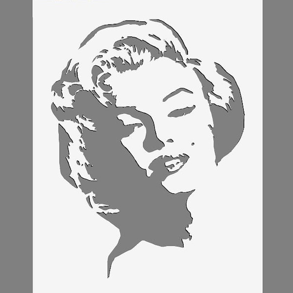 Marilyn Monroe Stencils  in A3/A4/A5 sheet sizes Thicker 190 micron reusable (#1)Painting Airbrush Decor