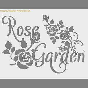 Vintage French Stencil | Rose Garden | Shabby Chic Paint Stencil for Walls, Fabrics, Furniture, Reusable, Washable A4/A3 stencil sizes (268)