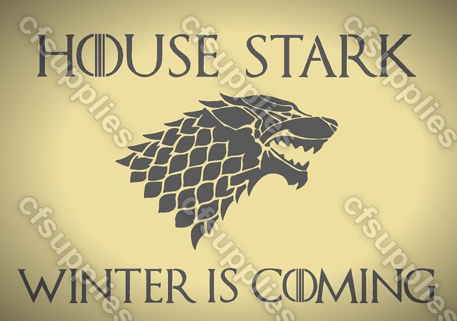 Game of Thrones Polyester Stencils 'House Stark' in | Etsy