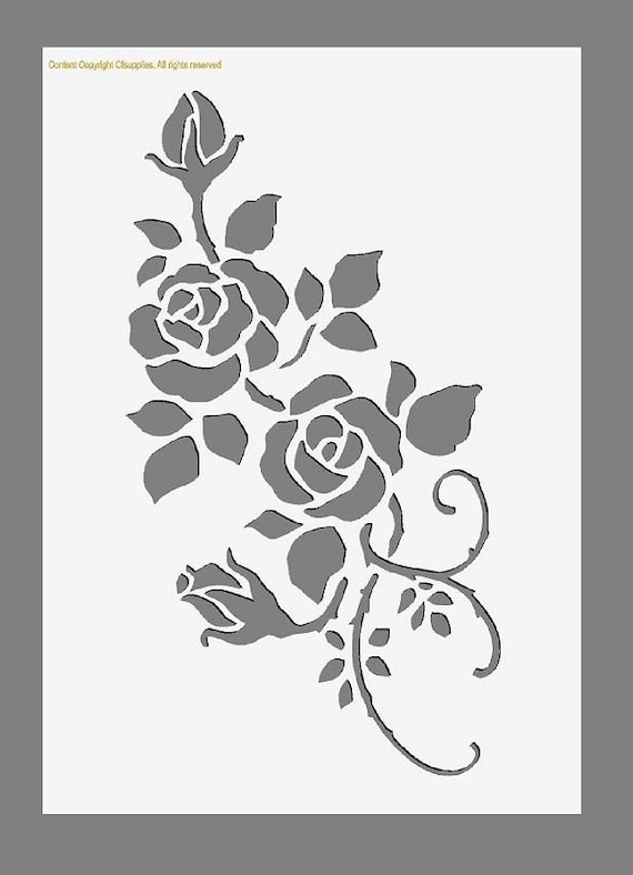 Rosas / Plantilla francesa vintage / Plantilla de pintura Shabby Chic para  paredes, telas, muebles, reutilizable, lavable Tallas de plantilla A5/A4/A3  123 -  México