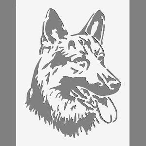 German Shepherd Dog | Mylar Stencils  in A3/A4/A5 sheet sizes | 190 micron Painting Airbrush Decor Wall Furniture Craft Template