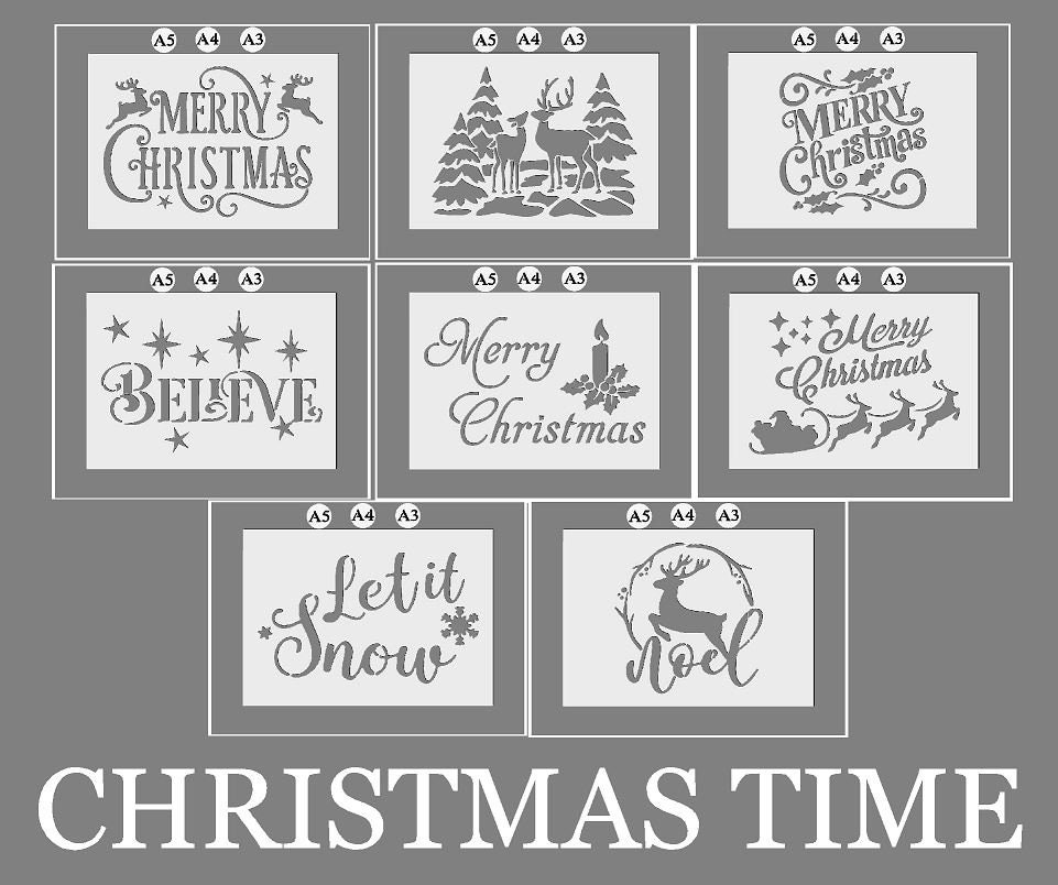 Christmas Stencils: Reusable Mylar Snow Spray Decor (A3/A4/A5) - Etsy Israel christmas-stencils-reusable-mylar-snow-spray-decor-a3-a4-a5-etsy-israel
