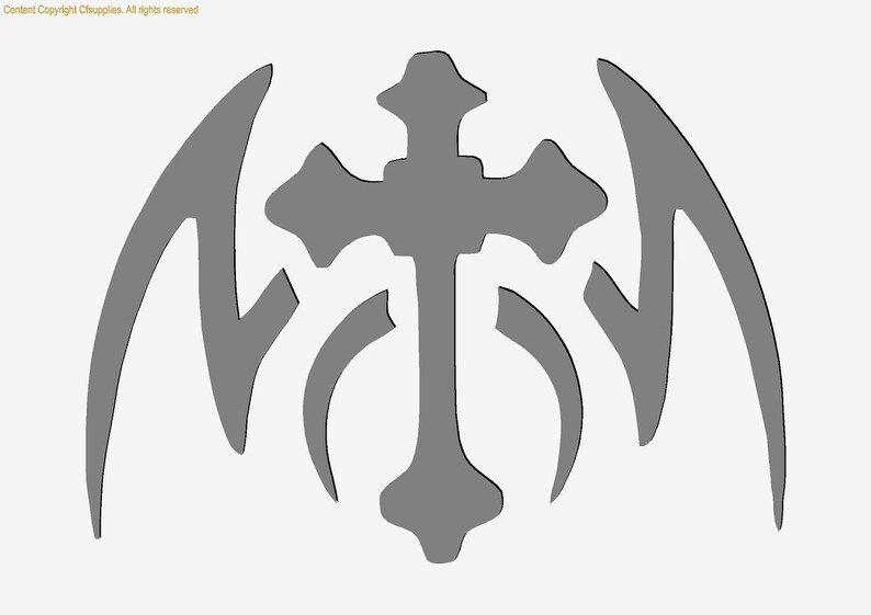 Gothic Cross Stencil Reusable Mylar, Edgy Decor Etsy UK