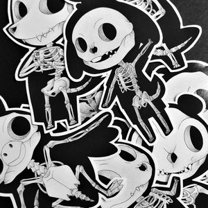 Skeleton Crossing Sticker Pack