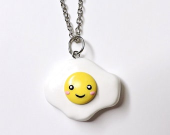 Cute Egg Clay Charm Necklace