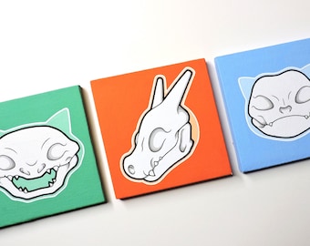 Poké Skulls - Original Canvas Mini Paintings