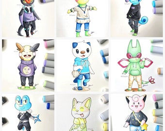 Poke Crossing Art Prints 5" x 7"