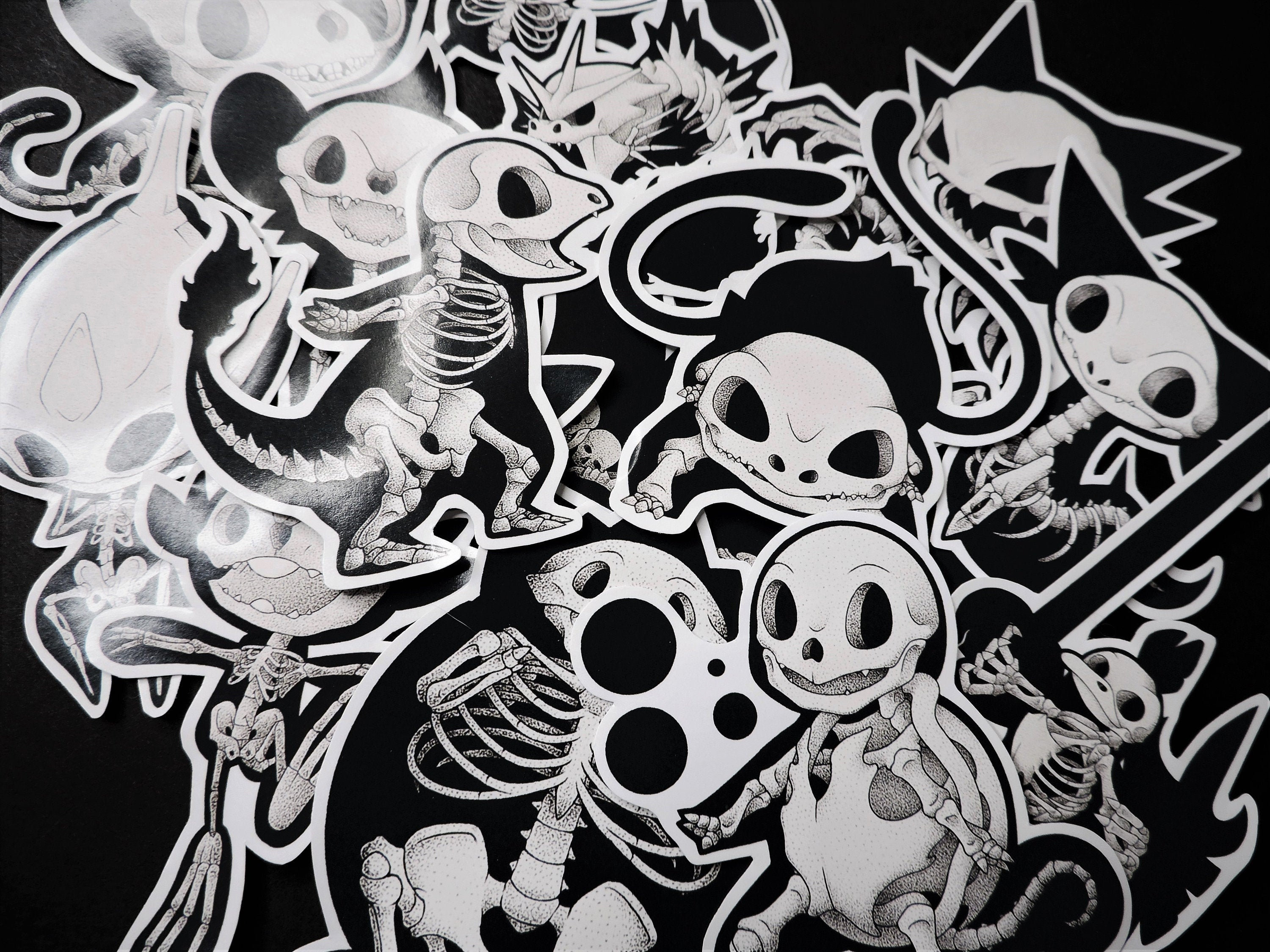 Skeletal Pokemon Sticker Pack Etsy Skeletal Pokemon Sticker Pack Etsy