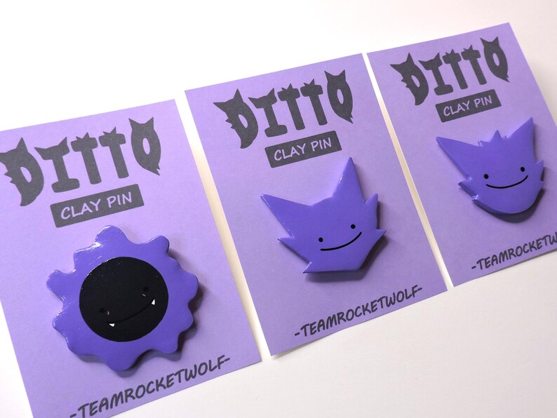 Ditto Pin Ghost Ditto Clay Pins - Etsy
