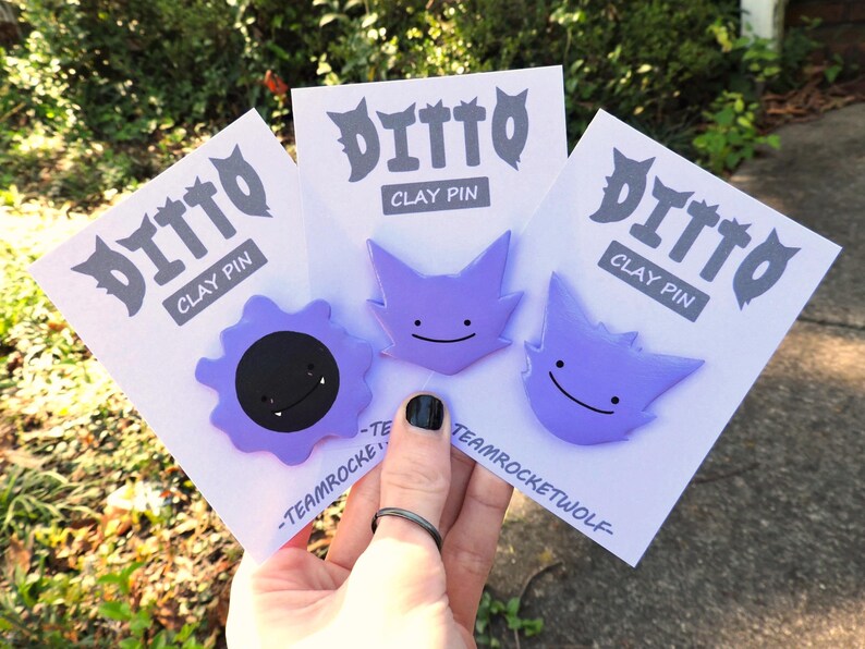 Ghost Ditto Clay Pins - Etsy