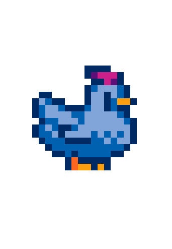 Stardew Valley Blue Chicken Cross Stitch Pattern - Etsy