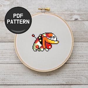 Yoshi&#39;s Island Poochy Cross Stitch Pattern