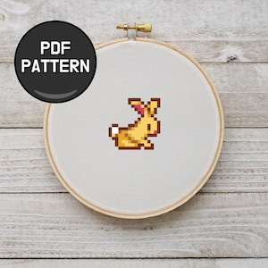 Stardew Valley Rabbit Cross Stitch Pattern