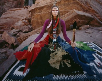 Vintage 70s Giorgio di Sant' Angelo Skirt Multi Colored Tie Dye Suede Patchwork Skirt Festival Coachella Museum Piece Designer